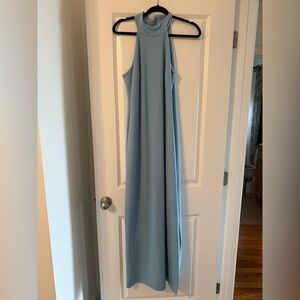 Belle Badgely Mischka Elegant Blue Sleeveless Dress